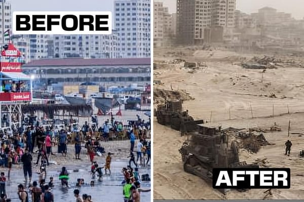 gaza before after israel war destruction