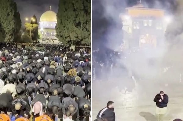 israel tear gas al aqsa ramadan laylat al-qadr